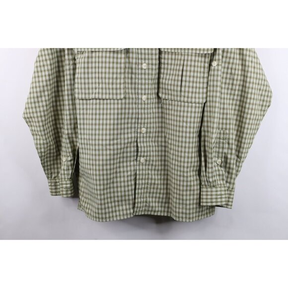 ExOfficio Mens Large Vented Double Pocket Hiking Trekking Button Shirt Plaid - Picture 3 of 16